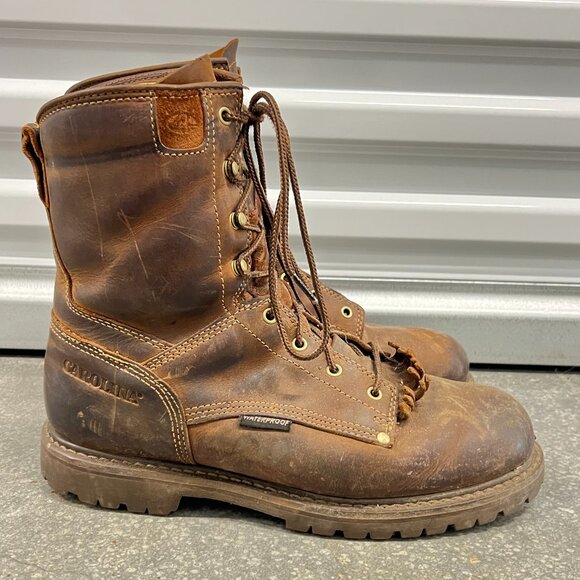 Carolina Boots Size 12 2E Waterproof Brown Leather 28 Series 8\